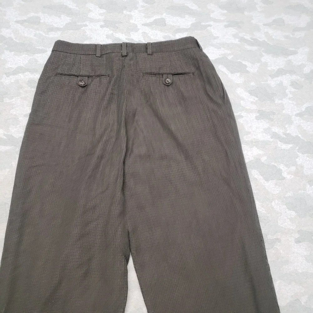 Vintage Austin Reed Pants Mens 30x28 Gray Pockets Silk Blend Straight Leg